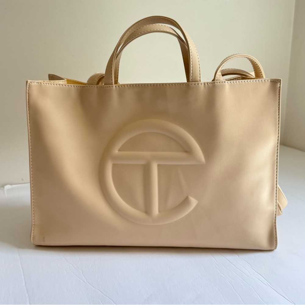 Telfar cream medium shopping tote bag - Picture 2 of 11